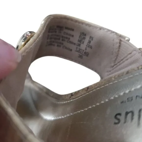 Comfort Plus by Predictions Size 6.5 Cork Print Low Heels - Picture 6 of 7